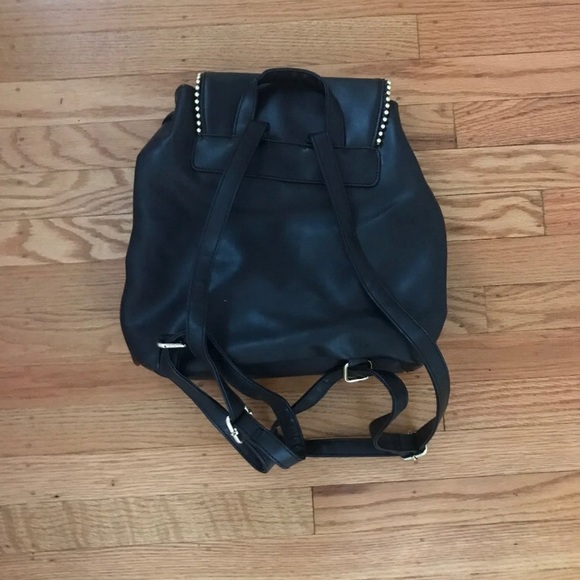 Studded Black Backpack Purse - Picture 2 of 5